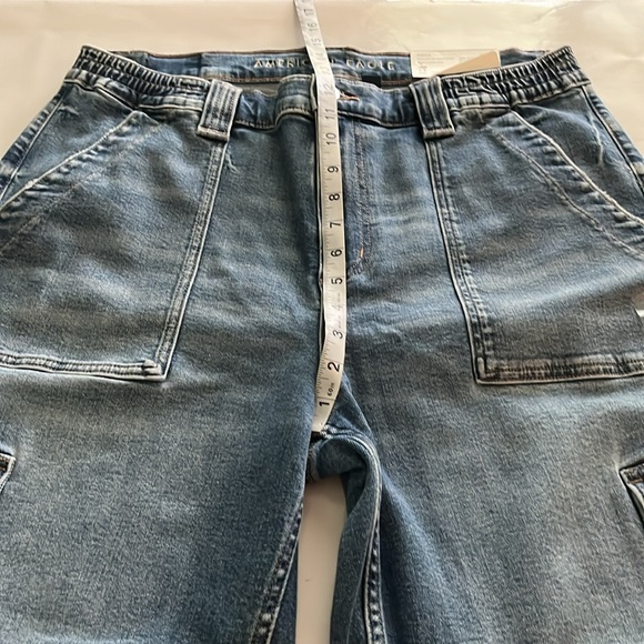 American Eagle Super High Rise Ankle Straight NWT Size 14 Short - Picture 6 of 16